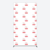 Aperturee - Aperturee Repeated Red Cherry Bow Tie Birthday Rectangle Backdrop